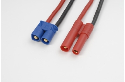 G-Force RC - Power adapterkabel - EC-3 connector man. <=> 4mm Gold connector - 14AWG Siliconen-kabel - 1 st